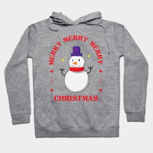 Snowman vintage retro illustration Hoodie